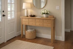 Jackie 1500 wide halltable with 8 drawers