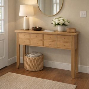 Jackie 1500 wide halltable with 8 drawers