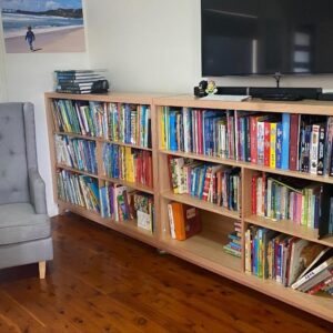 Oak bookcase 1000Hx2400 W