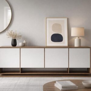 1800 wide buffet with white doors