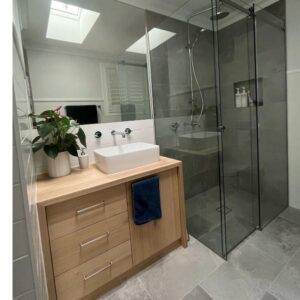 Oak bathroom vanity