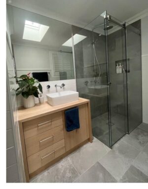 Oak bathroom vanity