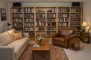 Oak bookcase 2100x3600