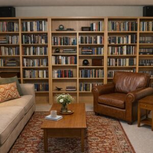 Oak bookcase 2100x3600
