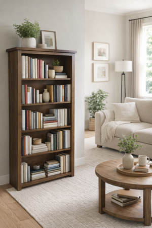 Oak Jackie Bookcase 1800 x900 stained