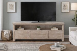 Oak Jackie TV Unit in Whitewash