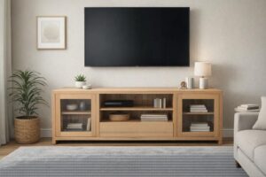 Oak Morgan 1800 wide Tv Unit