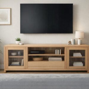 Oak Morgan 1800 wide Tv Unit