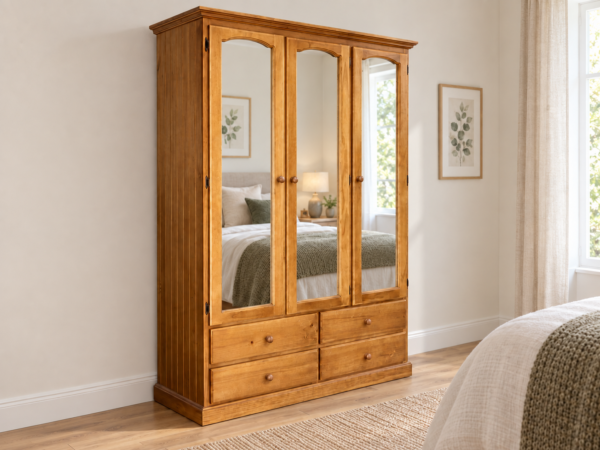 classic 3-door wooden wardrobe