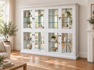 Glass display unit 1800Hx2400Wx320D