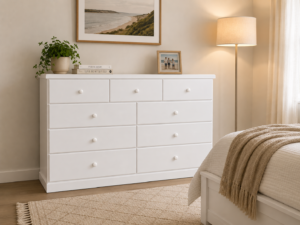 Savannah 1800 9 drawer chest White