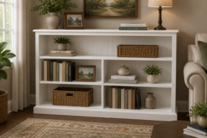 Colonial Bookcase 900x1500x320 White