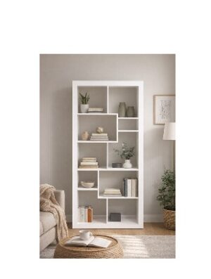 8-Tier Wood Bookshelf
