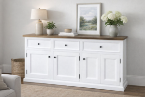 white painted sideboard