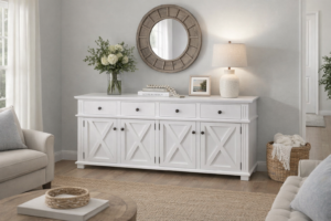 white coastal sideboard